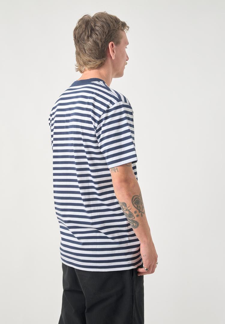 Cleptomanicx Cleptomanicx Ligull Stripe T-Shirt Herren - Sky Captain - 2 | SportScheck