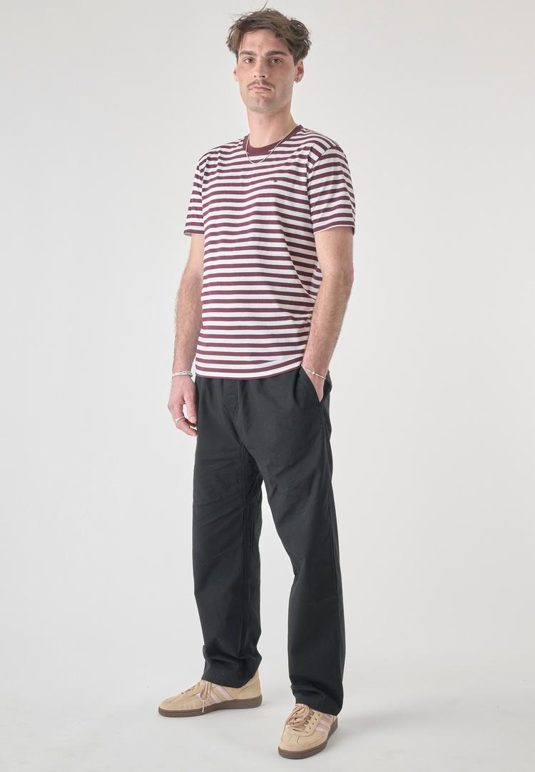 Cleptomanicx Cleptomanicx Ligull Stripe T-Shirt Herren - Winetasting - 1 | SportScheck