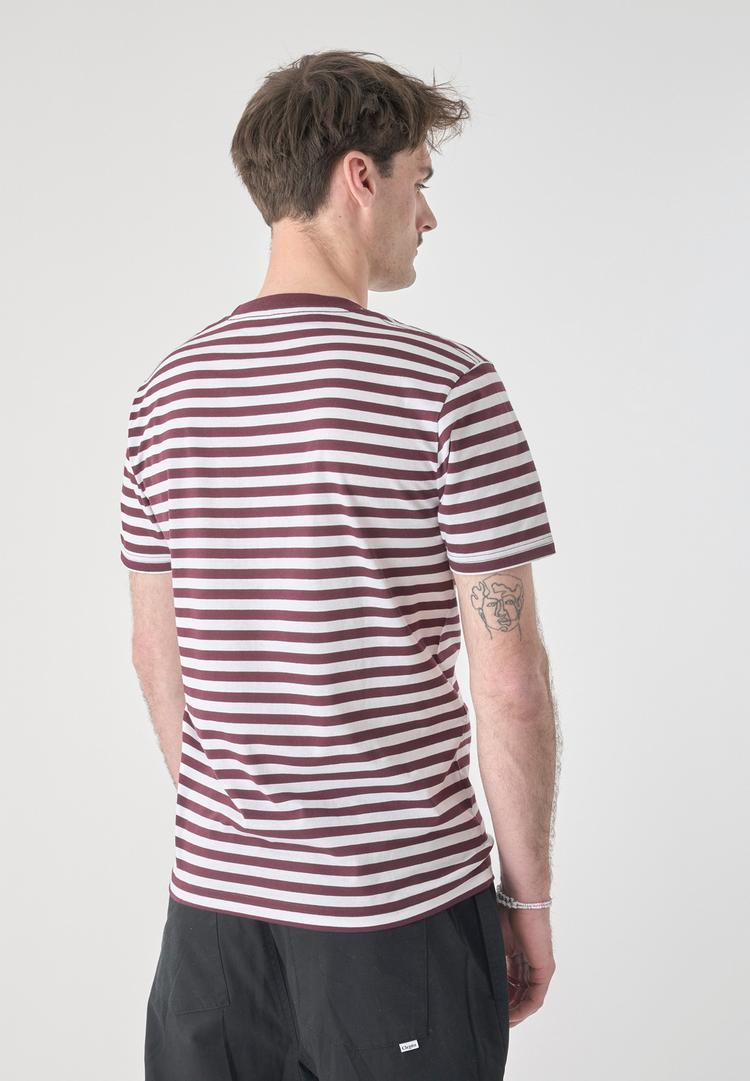 Cleptomanicx Cleptomanicx Ligull Stripe T-Shirt Herren - Winetasting - 2 | SportScheck