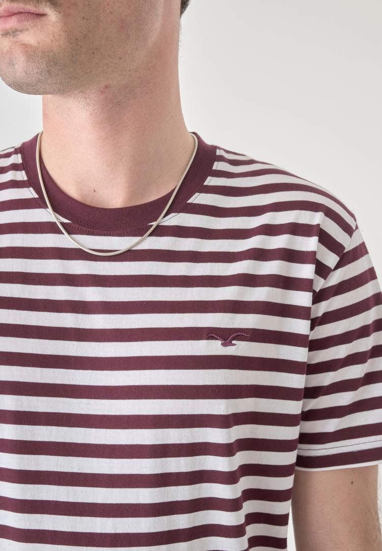 Cleptomanicx Cleptomanicx Ligull Stripe T-Shirt Herren - Winetasting - 3 | SportScheck