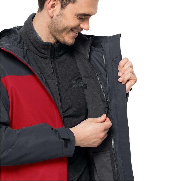 Jack Wolfskin Jack Wolfskin TAUBENBERG 3IN1 JKT M Doppeljacke Herren - hot choc - 12 | SportScheck