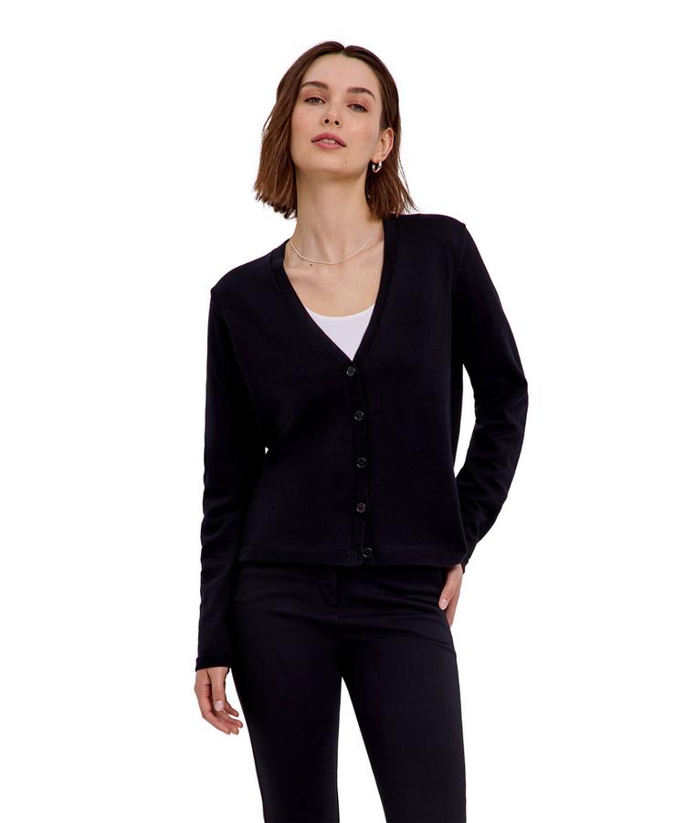 Falke Falke Cotton Cardigan Strickpullover Damen - black (3000) - 0 | SportScheck