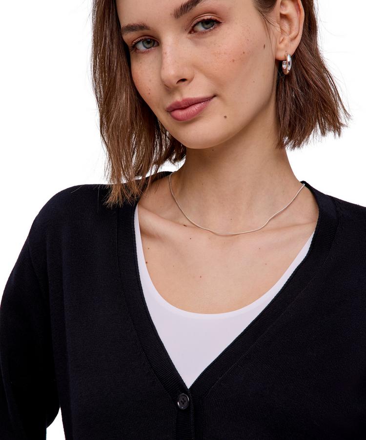 Falke Falke Cotton Cardigan Strickpullover Damen - black (3000) - 4 | SportScheck