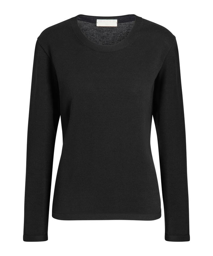 Falke Falke Cotton Crew Neck Strickpullover Damen - black (3000) - 0 | SportScheck