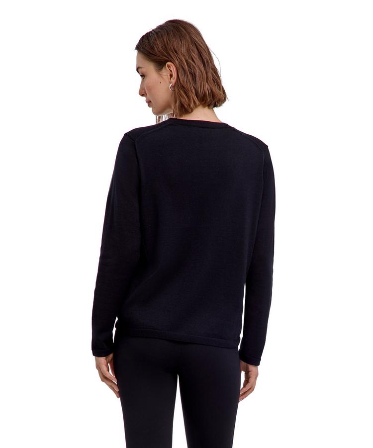Falke Falke Cotton Crew Neck Strickpullover Damen - black (3000) - 0 | SportScheck
