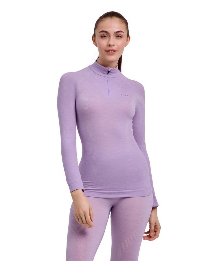 Falke Falke Wool-tech Longsleeve Zip Funktionsshirt Damen - light lilac (6819) - 0 | SportScheck