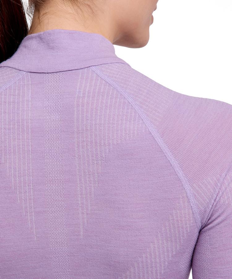 Falke Falke Wool-tech Longsleeve Zip Funktionsshirt Damen - light lilac (6819) - 3 | SportScheck