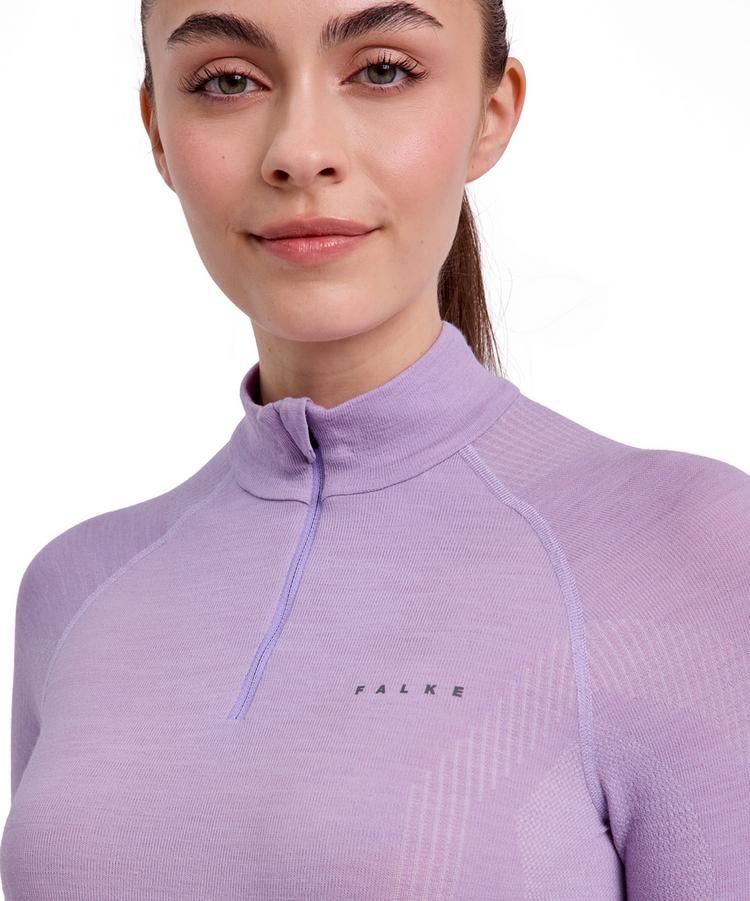 Falke Falke Wool-tech Longsleeve Zip Funktionsshirt Damen - light lilac (6819) - 4 | SportScheck