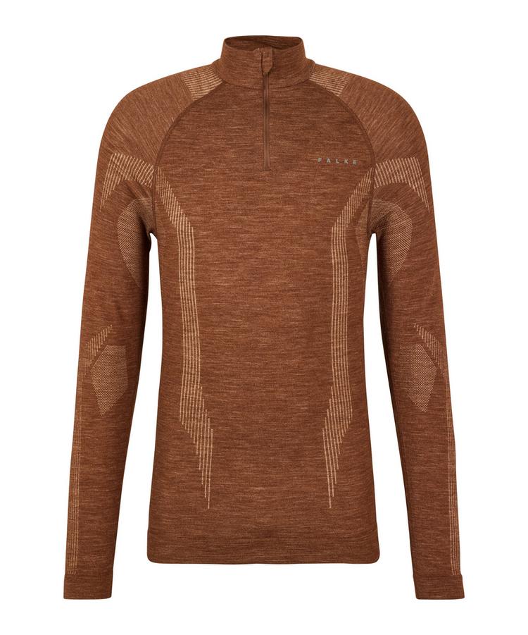 Falke Falke Wool-tech Longsleeve Zip Funktionsshirt Herren - chestnut (5534) - 0 | SportScheck