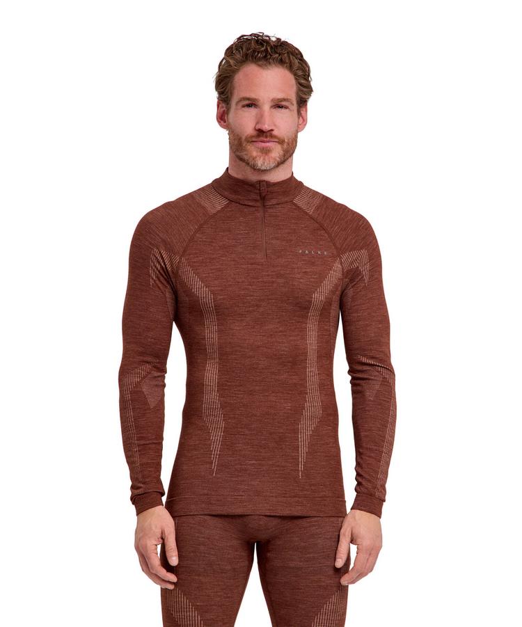 Falke Falke Wool-tech Longsleeve Zip Funktionsshirt Herren - chestnut (5534) - 0 | SportScheck