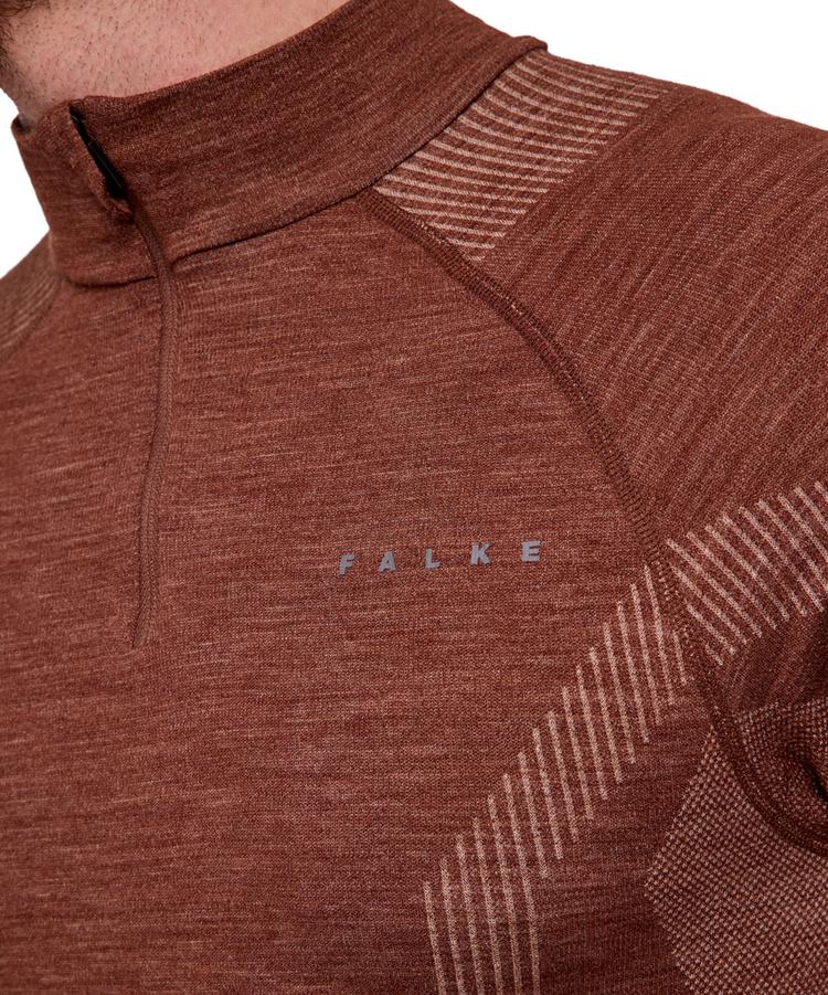 Falke Falke Wool-tech Longsleeve Zip Funktionsshirt Herren - chestnut (5534) - 3 | SportScheck