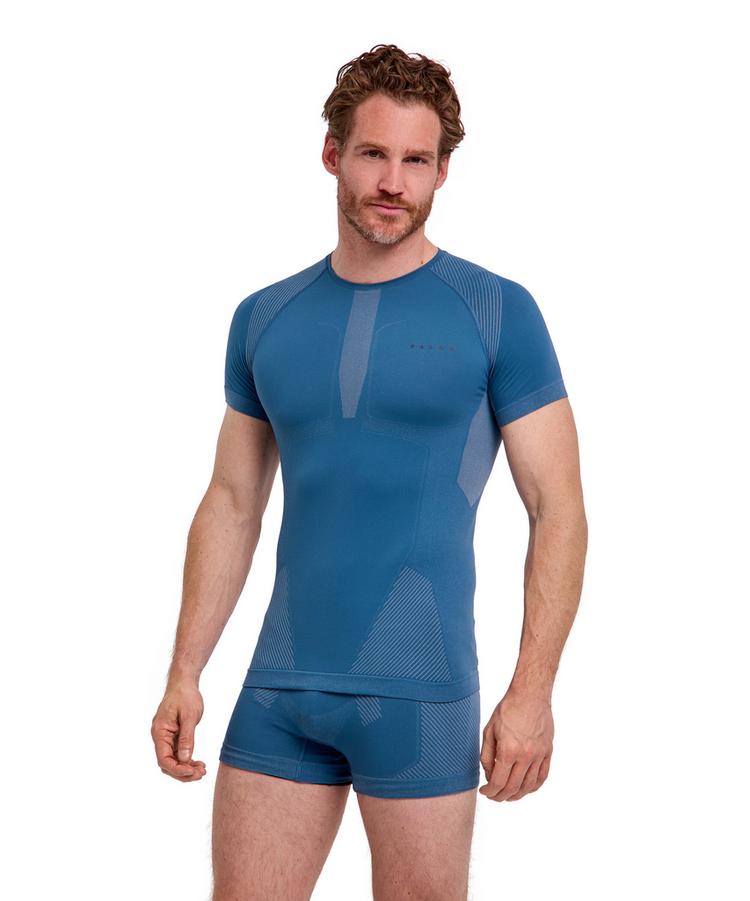 Falke Falke Warm Series Shortsleeved Shirt Funktionsshirt Herren - blue steel (6958) - 0 | SportScheck
