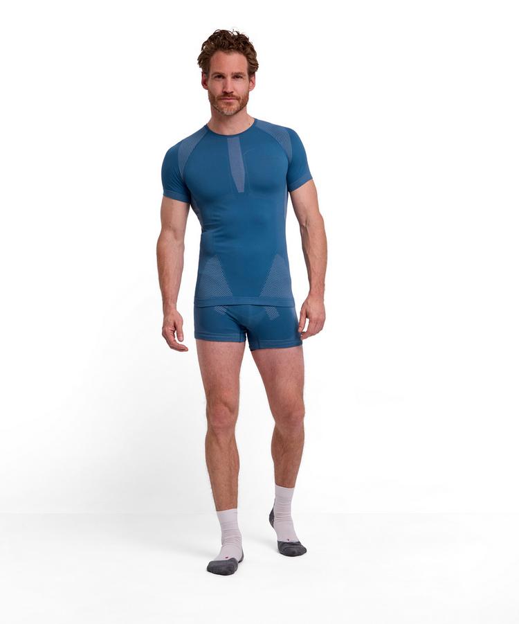 Falke Falke Warm Series Shortsleeved Shirt Funktionsshirt Herren - blue steel (6958) - 1 | SportScheck