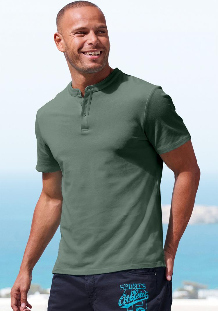 John Devin John Devin Henleyshirt T-Shirt Herren - salbei - 0 | SportScheck