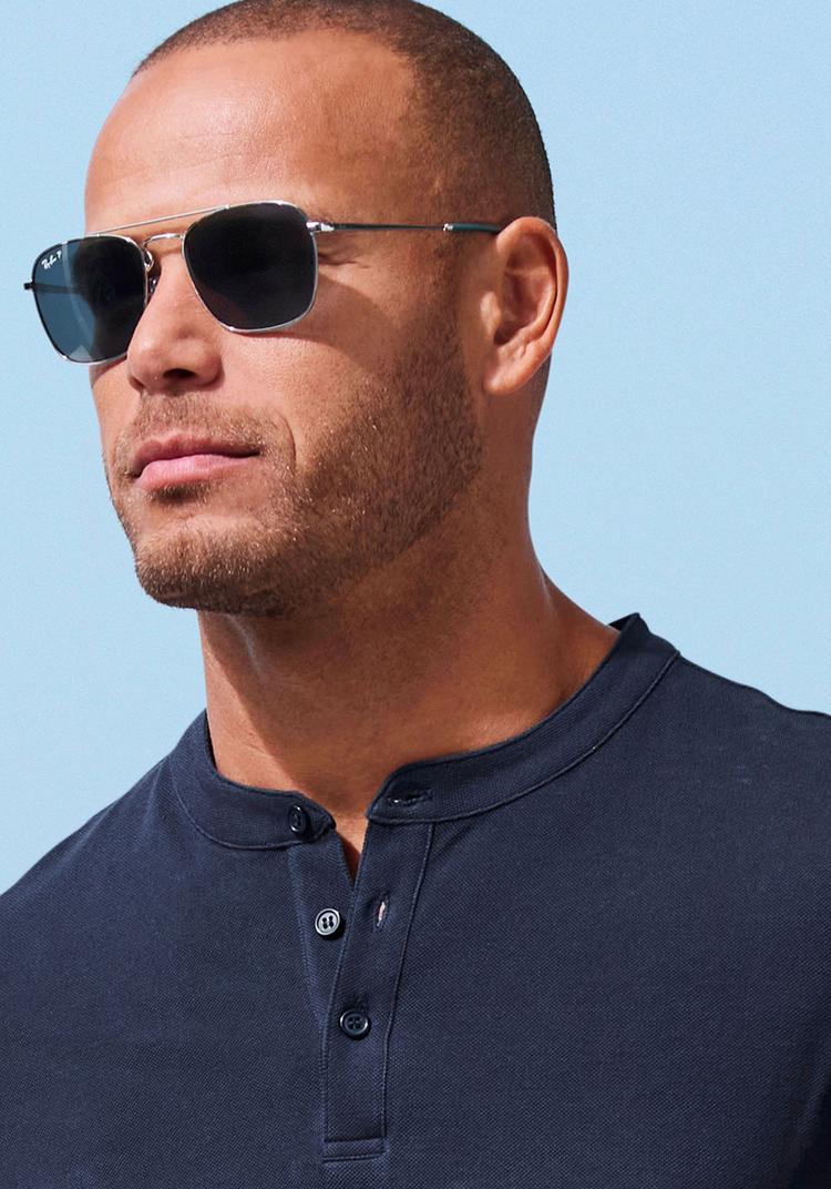 John Devin John Devin Henleyshirt T-Shirt Herren - navy - 0 | SportScheck