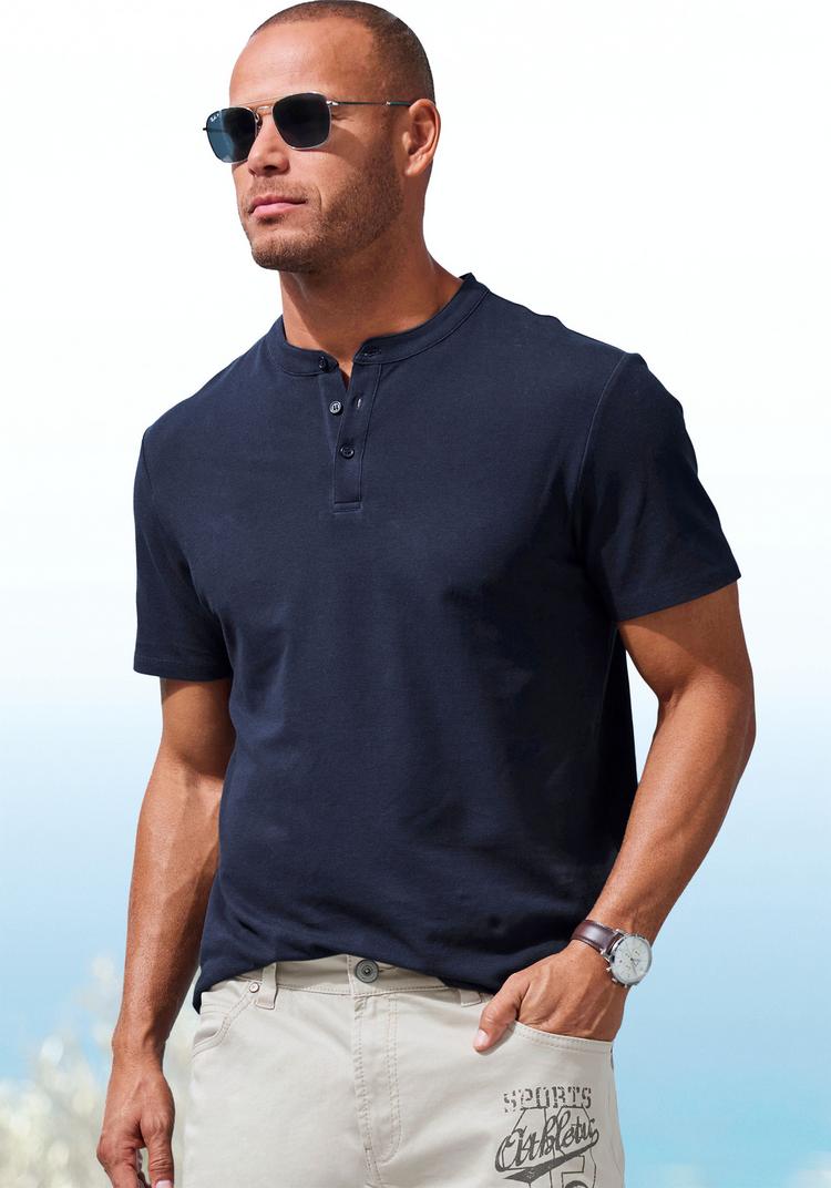 John Devin John Devin Henleyshirt T-Shirt Herren - navy - 1 | SportScheck