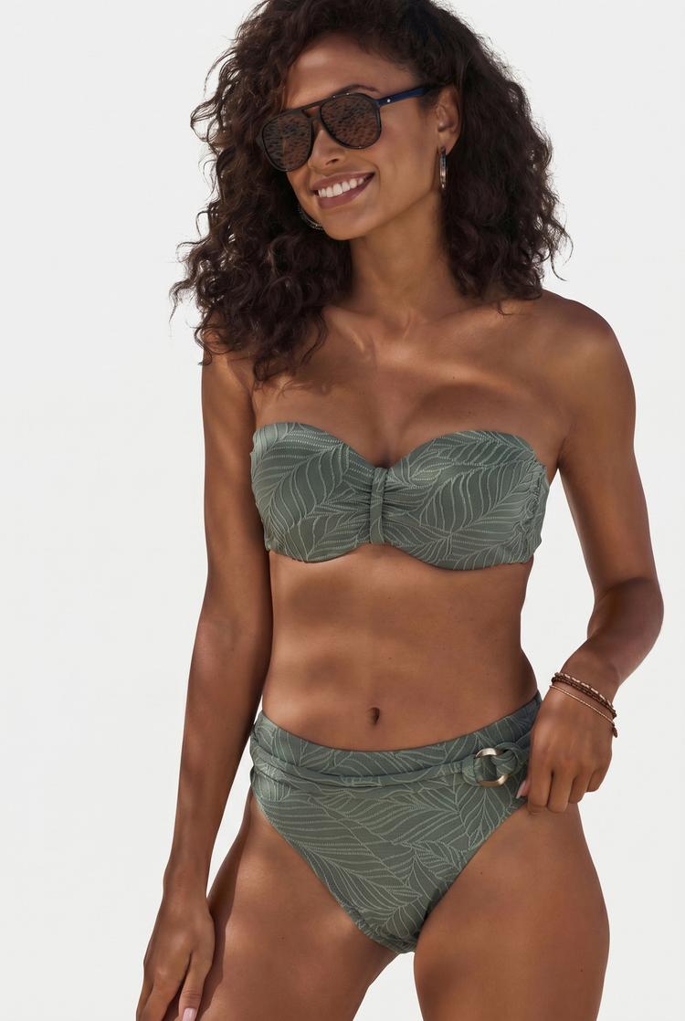 Lascana Lascana B&uuml;gel-Bandeau-Bikini-Top Bikini Oberteil Damen - oliv - 0 | SportScheck