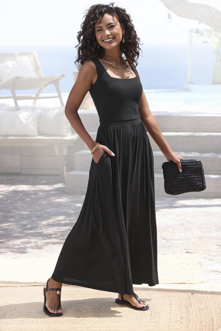 Vivance Vivance Midikleid Kleid Damen - schwarz - 1 | SportScheck