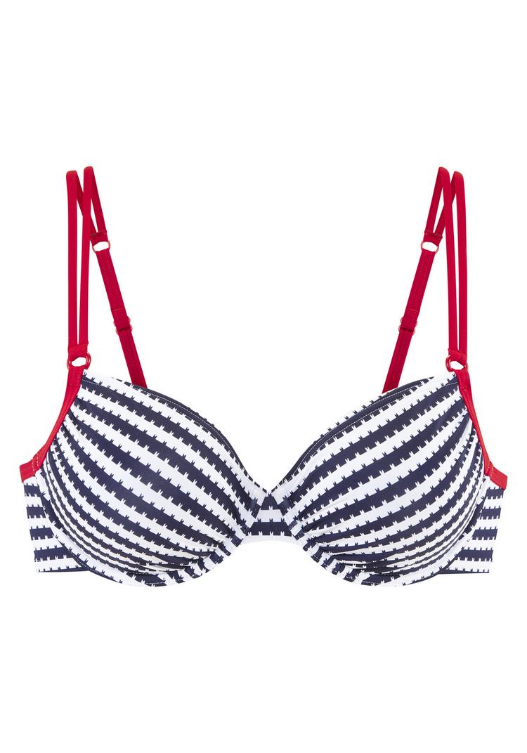 S.OLIVER S.OLIVER B&uuml;gel-Bikini-Top Bikini Oberteil Damen - marine-wei&szlig; - 0 | SportScheck