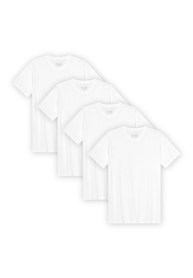 DANISH ENDURANCE DANISH ENDURANCE Ease V-Neck T-Shirt Herren - wei&szlig; - 0 | SportScheck