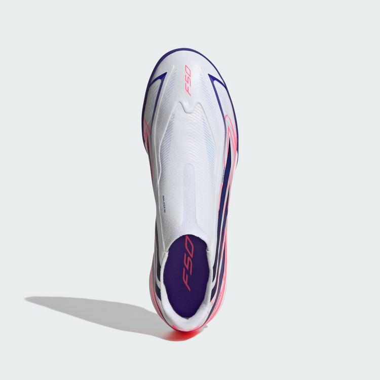 adidas adidas F50 Hyperfast League Fu&szlig;ballschuh, Fu&szlig;ballschuhe - Cloud White / Solar Purple / Solar Turbo - 0 | SportScheck