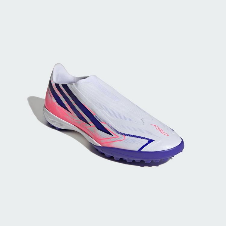 adidas adidas F50 Hyperfast League Fu&szlig;ballschuh, Fu&szlig;ballschuhe - Cloud White / Solar Purple / Solar Turbo - 2 | SportScheck