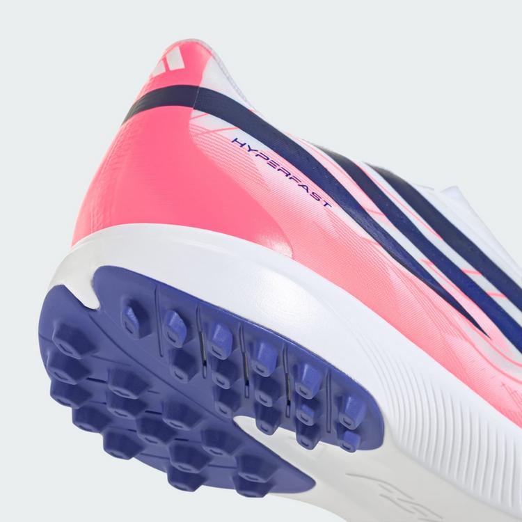 adidas adidas F50 Hyperfast League Fu&szlig;ballschuh, Fu&szlig;ballschuhe - Cloud White / Solar Purple / Solar Turbo - 6 | SportScheck