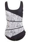 BECO BEERMANN Flower Lines Badeanzug Damen - wei&szlig;-schwarz
