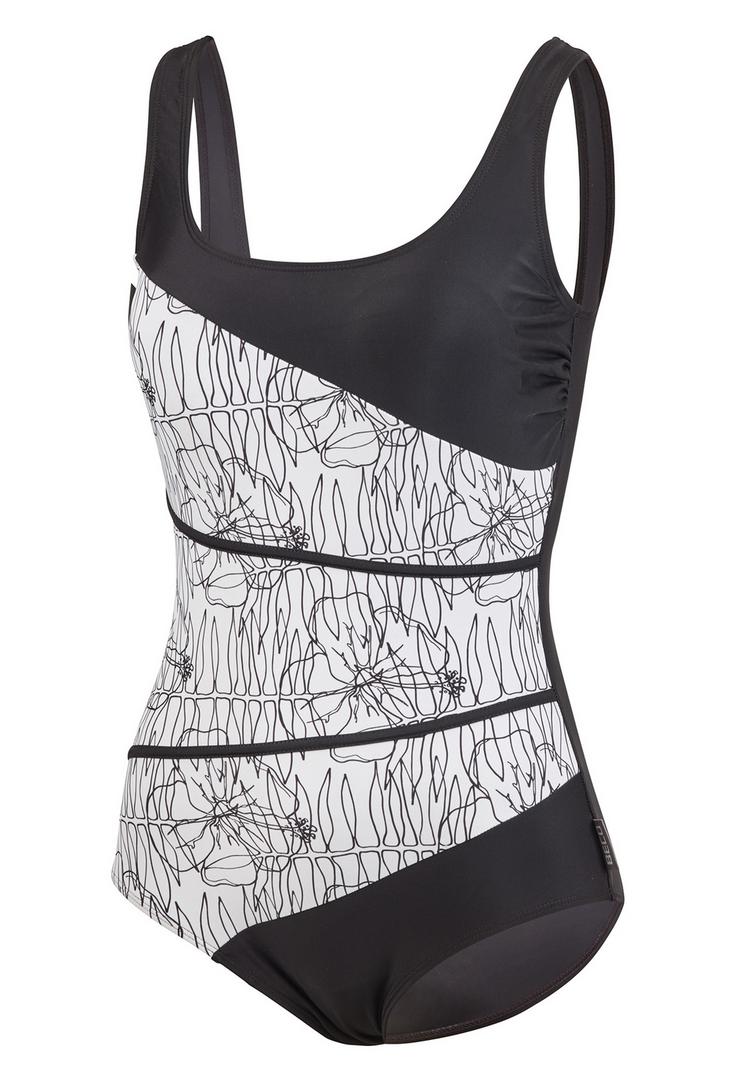 BECO BEERMANN BECO BEERMANN Flower Lines Badeanzug Damen - wei&szlig;-schwarz - 0 | SportScheck
