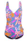 BECO BEERMANN Tropical Flowers Badeanzug Damen - blau-bunt