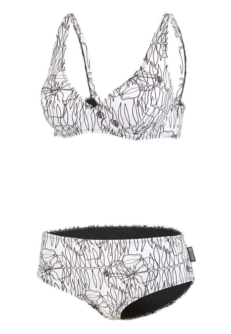 BECO BEERMANN BECO BEERMANN Flower Lines Bikini Set Damen - wei&szlig; - 0 | SportScheck