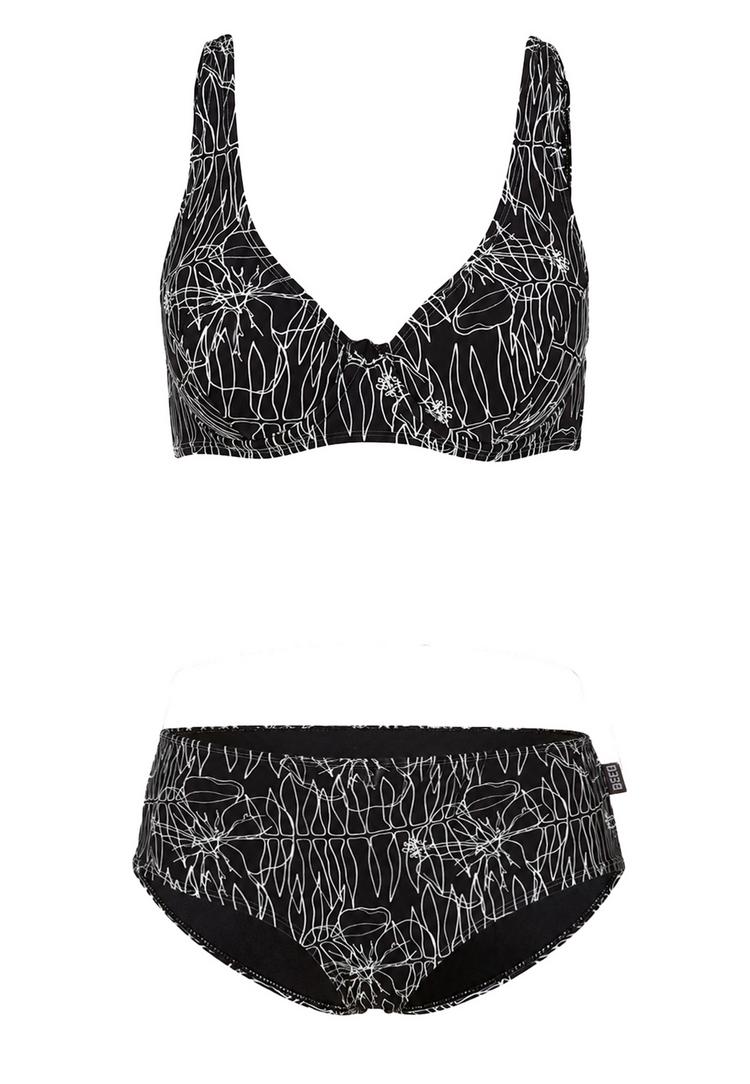 BECO BEERMANN BECO BEERMANN Flower Lines Bikini Set Damen - schwarz - 0 | SportScheck