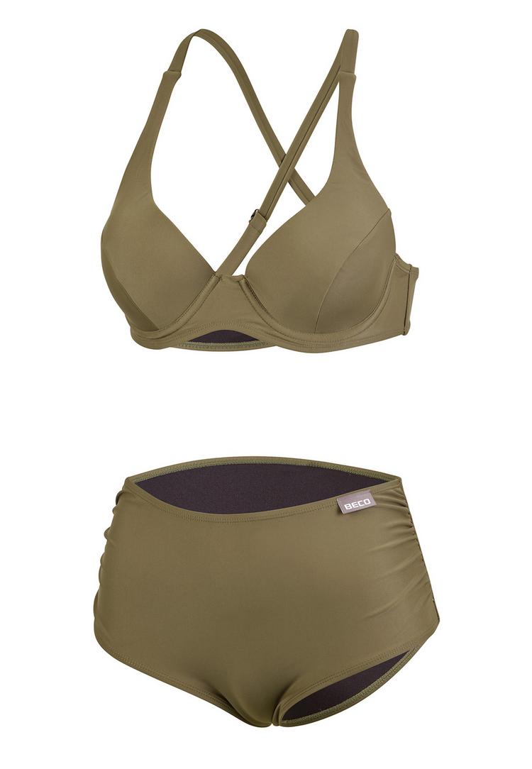 BECO BEERMANN BECO BEERMANN Colour Block Bikini Set Damen - olive - 0 | SportScheck
