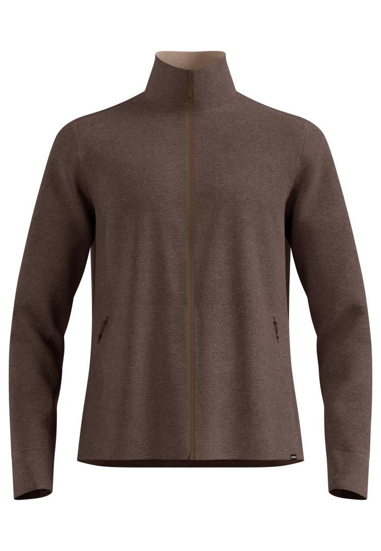 Odlo Odlo Grid Fleece Mid Layer Full-Zip Fleecejacke Herren - Brown Granite(30369) - 0 | SportScheck