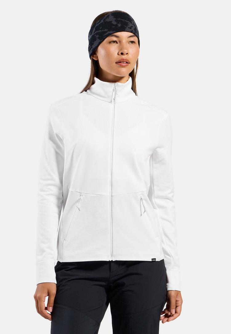 Odlo Odlo Grid Fleece Mid Layer Full-Zip Fleecejacke Damen - white(10000) - 0 | SportScheck