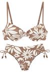 FRENCH CONNECTION B&uuml;gel-Bikini Bikini Set Damen - braun-creme