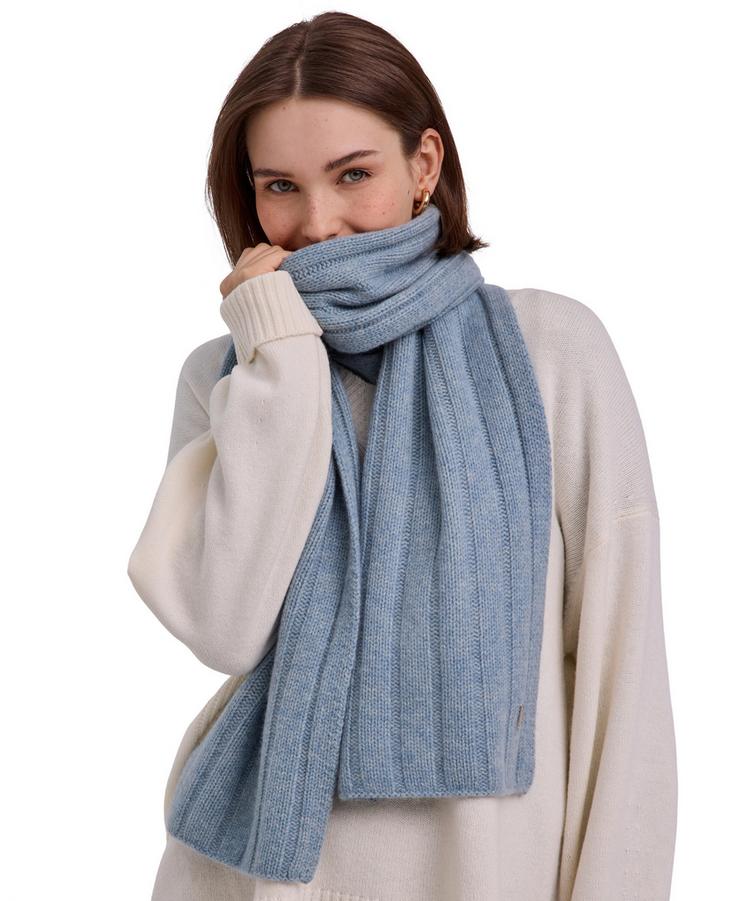 Falke Falke Pure Cashmere Ribbed Scarf u Schal - cloud mel. (6027) - 0 | SportScheck