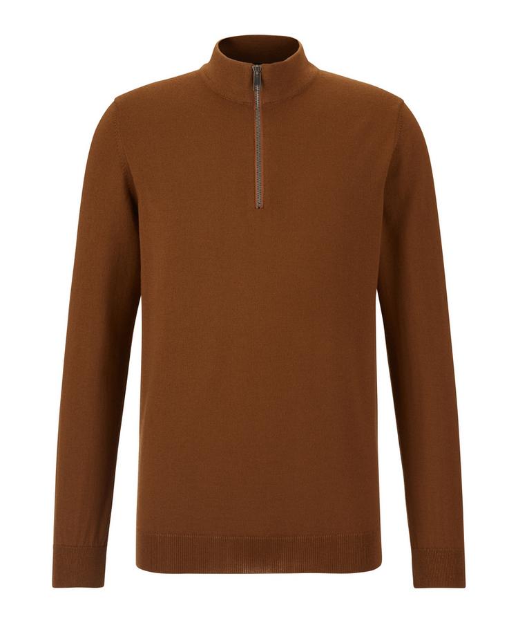 Falke Falke Merino X-Fine Half-Zip Strickpullover Herren - brown (5100) - 0 | SportScheck