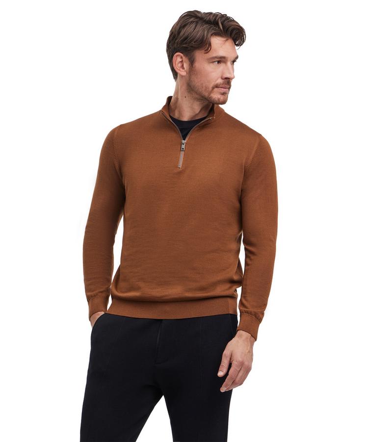 Falke Falke Merino X-Fine Half-Zip Strickpullover Herren - brown (5100) - 0 | SportScheck
