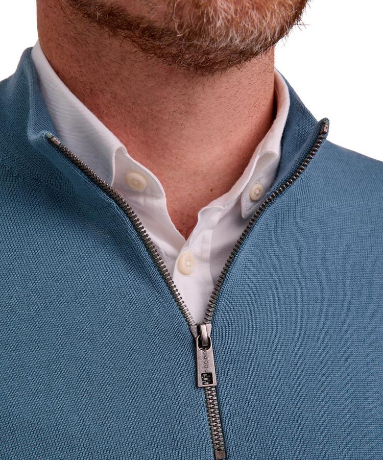 Falke Falke Merino X-Fine Half-Zip Strickpullover Herren - cypress (7673) - 3 | SportScheck