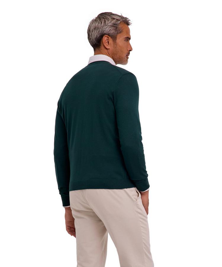 Falke Falke Merino Ultrafine V-Neck Strickpullover Herren - forest (7450) - 0 | SportScheck