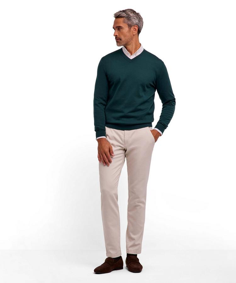Falke Falke Merino Ultrafine V-Neck Strickpullover Herren - forest (7450) - 1 | SportScheck