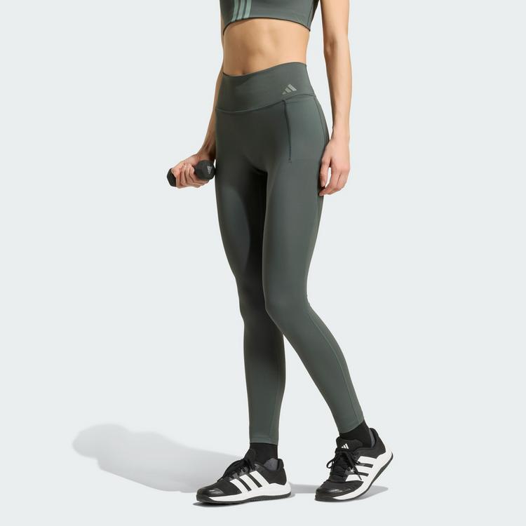 adidas adidas Optime Workout Full Length Leggings Tights Damen - Legend Ivy - 0 | SportScheck