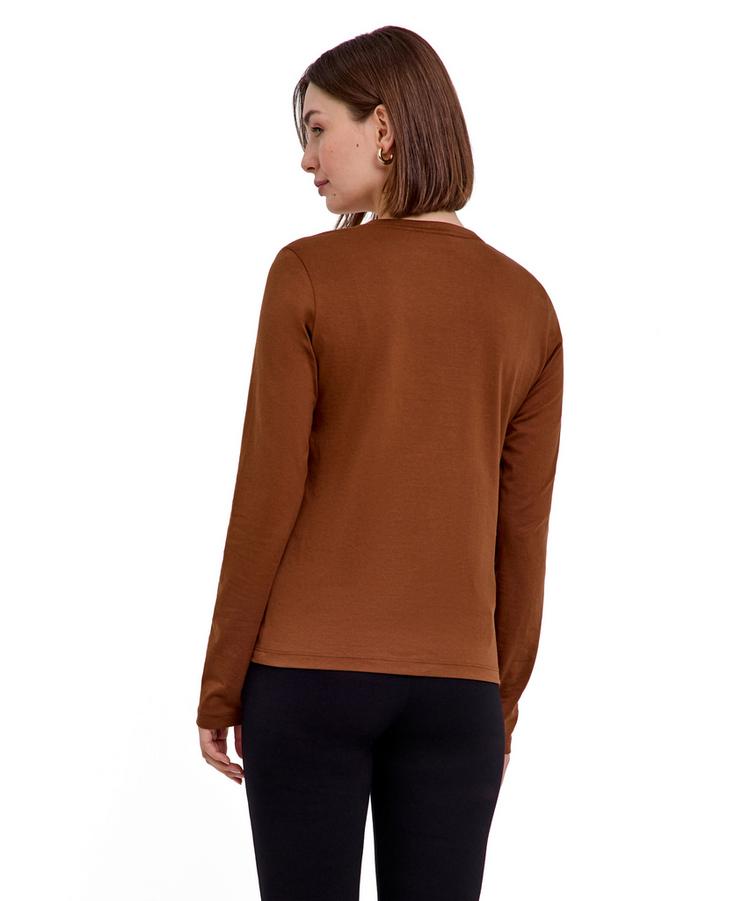 Falke Falke Pima Jersey V-Neck T-Shirt Damen - cappucino (5520) - 0 | SportScheck