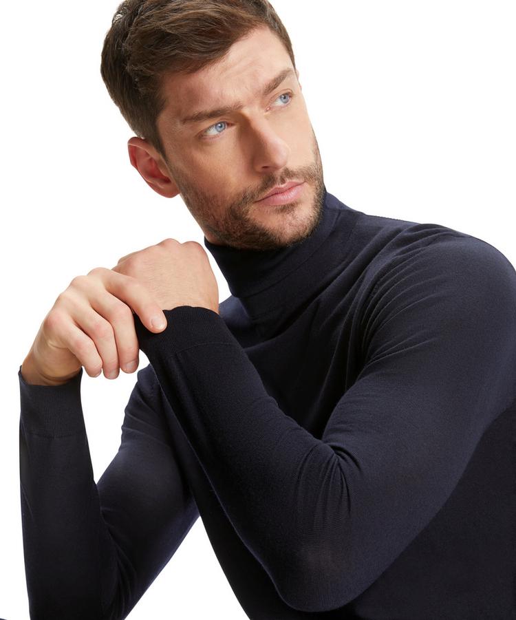 Falke Falke Merino Ultrafine Roll Neck Strickpullover Herren - night sky (6437) - 3 | SportScheck
