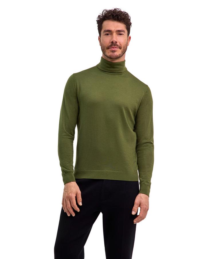 Falke Falke Merino Ultrafine Roll Neck Strickpullover Herren - olive (7750) - 0 | SportScheck