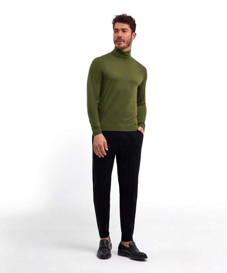 Falke Falke Merino Ultrafine Roll Neck Strickpullover Herren - olive (7750) - 1 | SportScheck