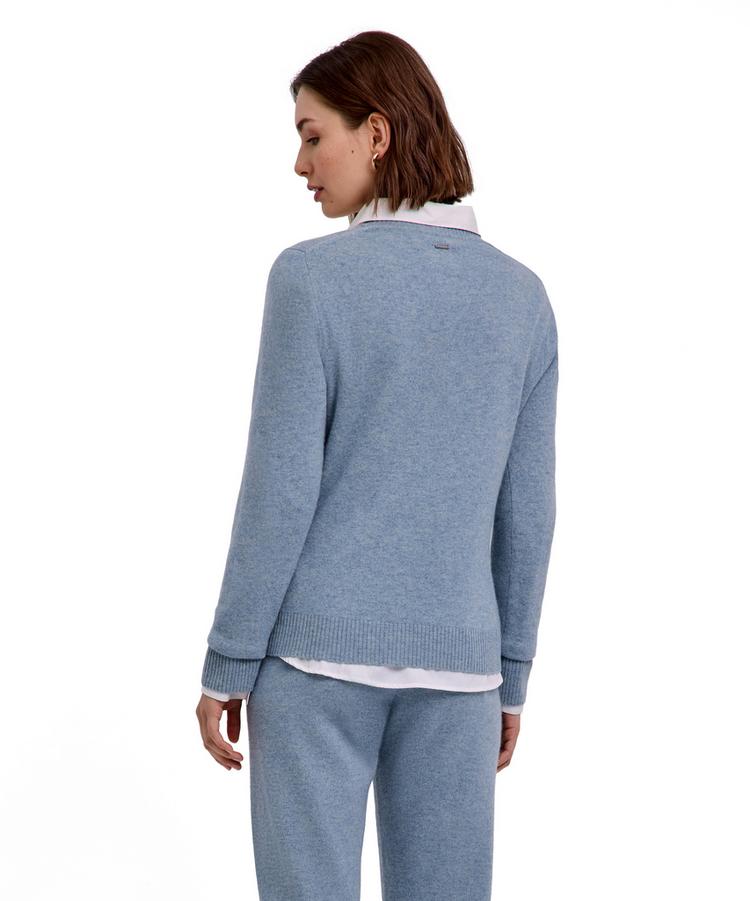 Falke Falke Pure Cashmere V-Neck w Strickpullover Damen - cloud mel. (6027) - 0 | SportScheck