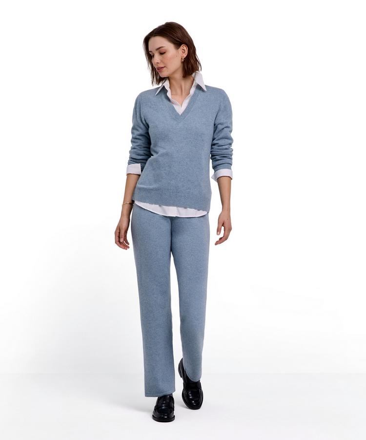 Falke Falke Pure Cashmere V-Neck w Strickpullover Damen - cloud mel. (6027) - 1 | SportScheck