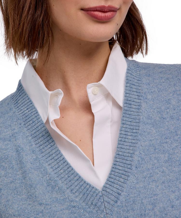 Falke Falke Pure Cashmere V-Neck w Strickpullover Damen - cloud mel. (6027) - 3 | SportScheck